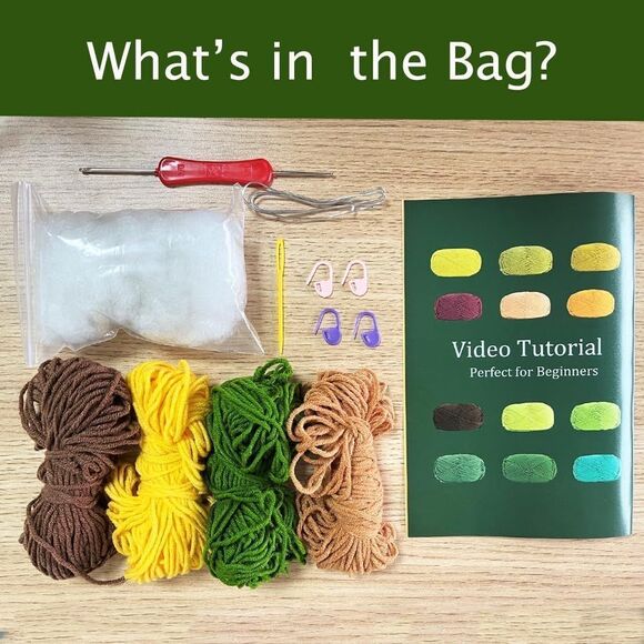 Kitcroet Crochet Kit Starter Kit, 2 PCS Sunflower Potted Plants, video tutorial - Picture 4 of 8